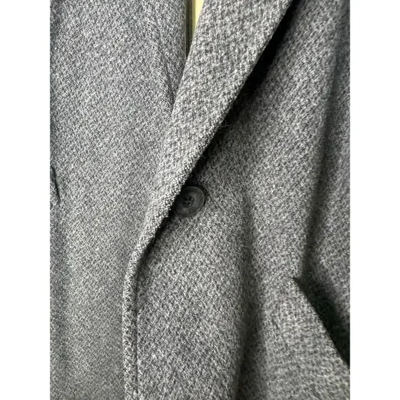 Peruvian Connection Womens Alpaca Wool Gray Button Long Lined Coat Pocket Sze 12 - Picture 12 of 13
